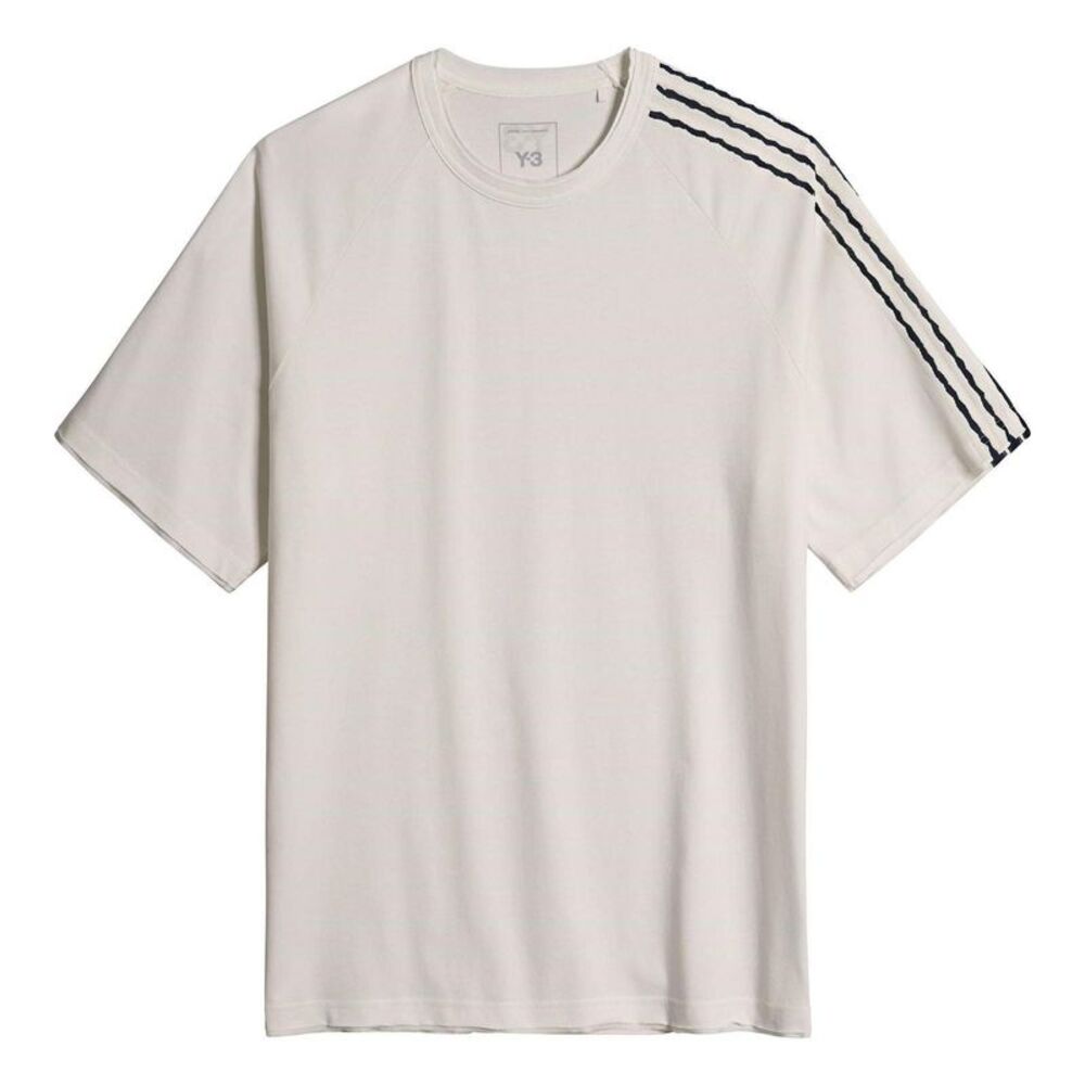 Y-3 Mens 3 Stripes Regular T-Shirt / White